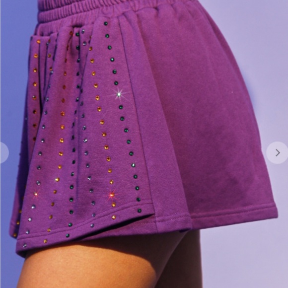 Mardi Gras Rhinestone Shorts - Picture 2 of 2